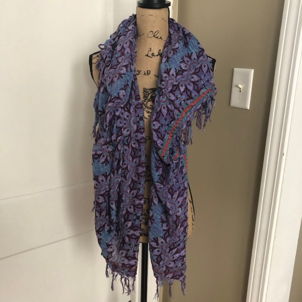 Purple Flower Scarf